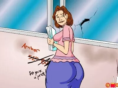 男人在将工具插入屁股之前钉上金发女郎的湿猫